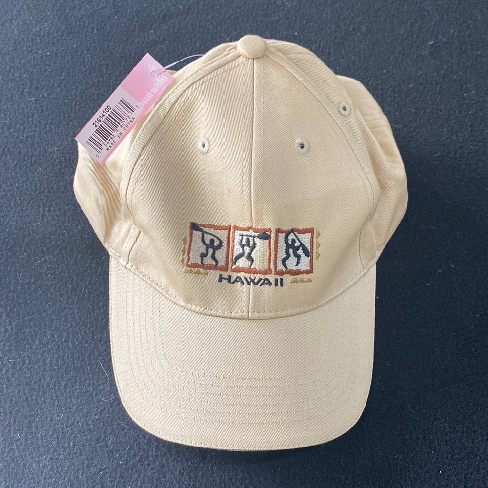 Beige Hawaii Embroidered Cap